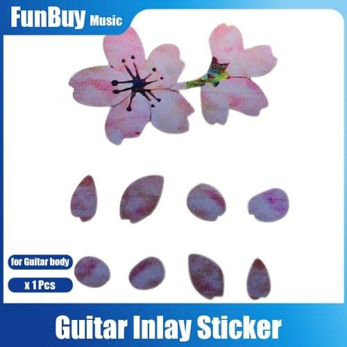 Guitar Body Inlay Sticker for Acoustic Electric Guitar Ukulele Bass Guitar Decal for Guitar Pickguard Blossom