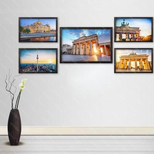 Custom Berlin Posters Art Silk Canvas Poster Bar Room Decoration Painting Home Decor 20X30cm,27X40cm,30X45cm,40X60cm