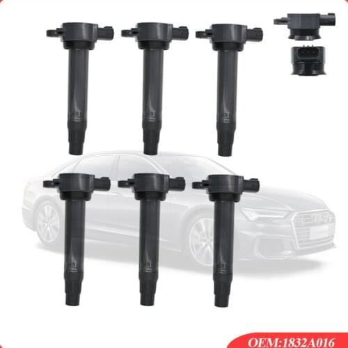 Free Shipping 6pcs Ignition Coil 1832A016 For Mitsubishi Lancer 2.0 2.4 Outlander 3.0 1832 A025 2005-2011 Ignition Coil
