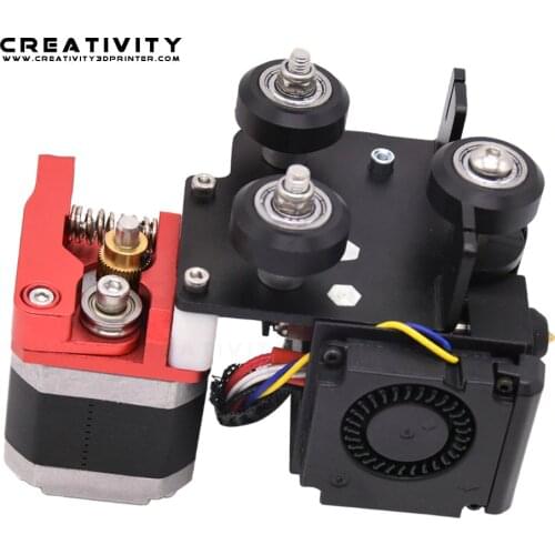 Extruder 3D Printer Kit Hotend For Ender3 Upgrade Short Range Drive Feeding Belt Complete Hot End Motor Extrusion Back Plate Fan