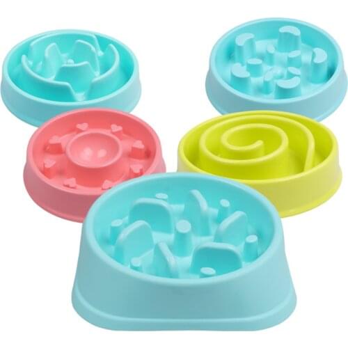 Dropshipping Pet Dog Feeding Food Bowls Puppy Slow Down Eating Feeder Dish Bowl Prevent Obesity Pet Dogs Supplies