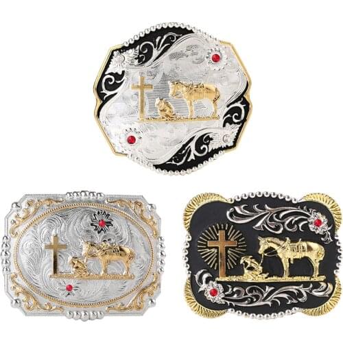 Vintage Style Cowboy Knight Belt Buckle Classic Western Buckle for Men Women