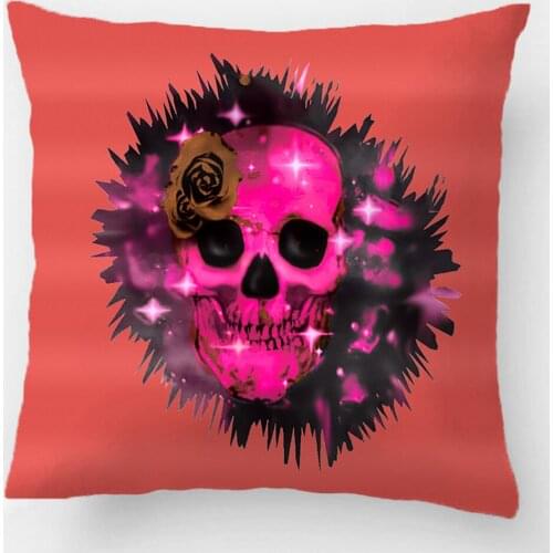 Skull & Roses Throw Pillow Case Decorative Cushion Cover Pillowcase Customize Gift High-Quality By Lvsure For Car Sofa Seat