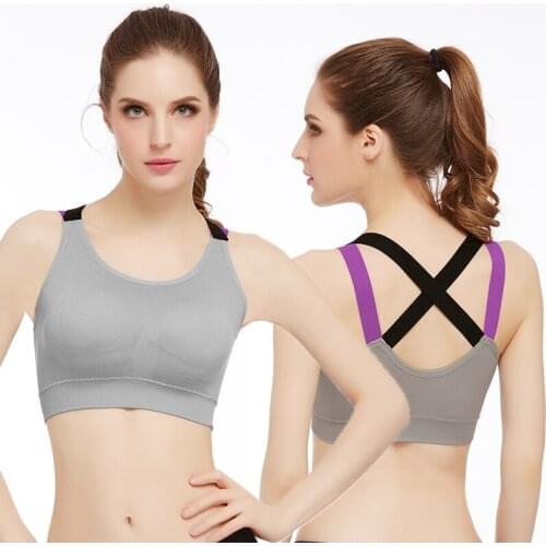 New Arrival ladies sports bra fitness spring lady practice dance training top cotton sports yoga lingerie back shoulder bra