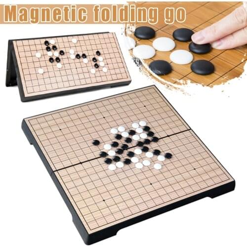 Newly Chinese Old Board Game Checker Folding Table Magnetic Go Chess Set Portable Gift