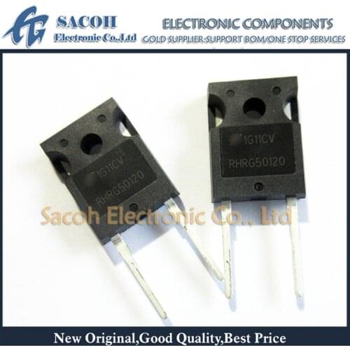 Free Shipping 10Pcs RHRG50120 RURG50120 or RHRG60120 or RHRG40120 TO-247 80A 600V Hyperfast Diode