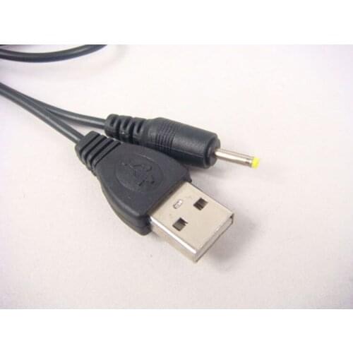 Wholesale 500pcs 70cm High Speed USB To DC2.0 Black Power Cable 2mm Port