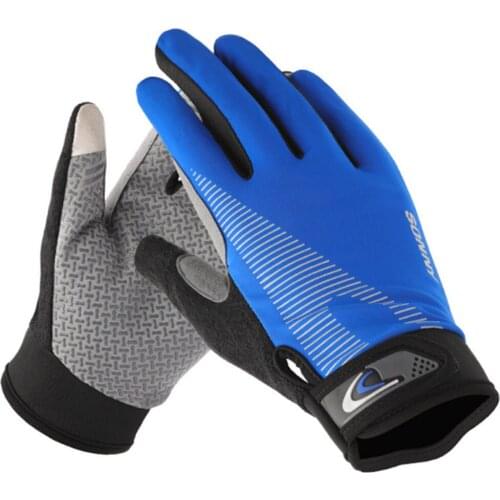 HOT Ice Silk Full Finger Women Men Breathable Gloves Non-slip Golf Driving Cycling Adult Handwear Motocycle Fitness Sports
