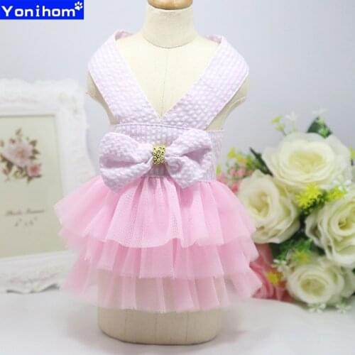 Pet Dog Dress Wedding Floral Lovely Cute Clothing for Dogs Puppy Chihuahua Yorkies Party Dresses for Dogs Yorky Puppy Dress XS