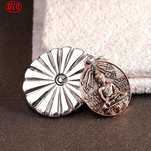 S925 Silver Jewelry Unisex Buddha Pendant