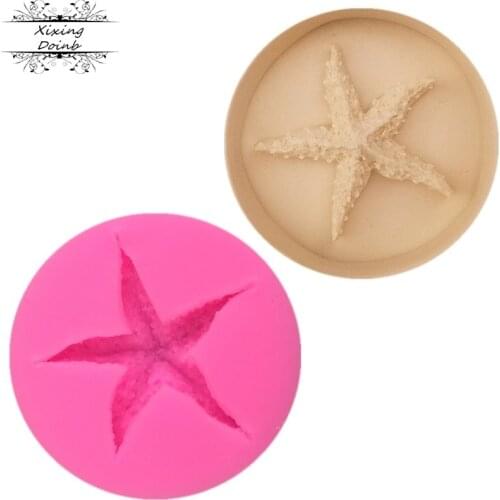 Ocean series starfish shape silicone mold cake decoration accessories chocolate fudge mold baking accessories