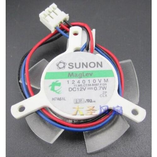 SUNON 124010VM DC 12V 0.7W MSI 29*30*31mm 3-line Graphics Card Cooling Fan