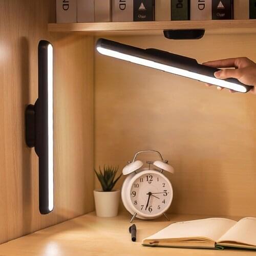 Desk Lamp Dimmable Touch Table Lamp for Bedroom Under Cabinet Night Light Led Bedside Stydy Lamp Magnetic Strip USB Light