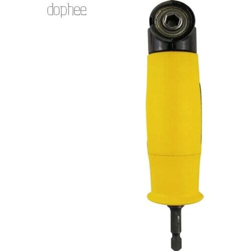 Dophee 1pc 90 Degree Angle Hex Shank Extension Screwdriver Drill Bit Power Attachment Tool Right Angle Adapter
