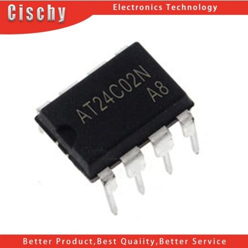 10pcs/lot AT24C02 24C02N 24C02 24C02AN 24C02BN DIP-8 In Stock