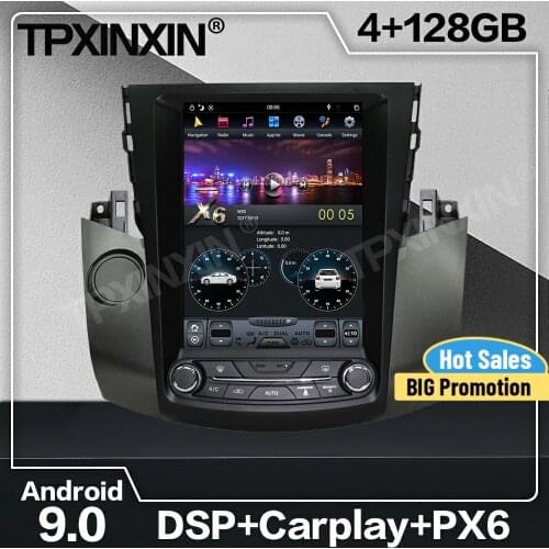 128G Tesla Screen Carplay Android 9 Car Radio 2 Din Stereo Receiver For Toyota RAV4 2003 2004 2005 2006 2007 2008 2009 GPS Unit