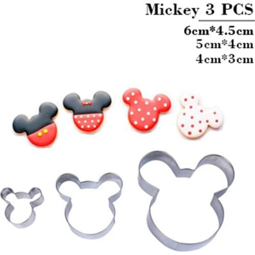 3pcs Mouse Cookie Cutter Fast Shipping Stainless Steel Cut Biscuit Mold Cooking Tools Set Vegetable Chopper Kitchen Accessories