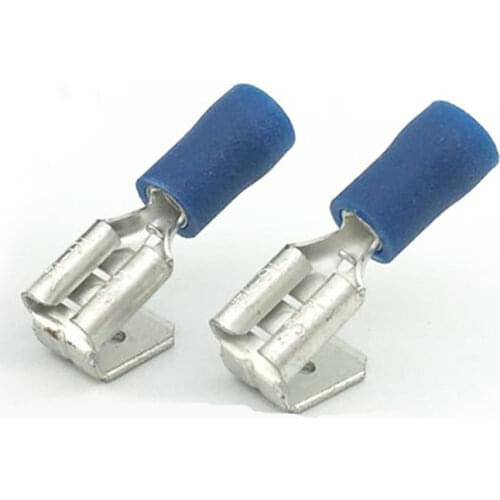 500x Insulated Blue Spade Piggyback Crimp Terminals- Electrical Feed or Splice