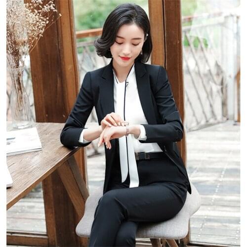 Pant Suits Women 2 Piece Blazer Set Office Lady Business Work Formal Trousers Jacket Womens Uniform Korean Clothes Large 4XL XL