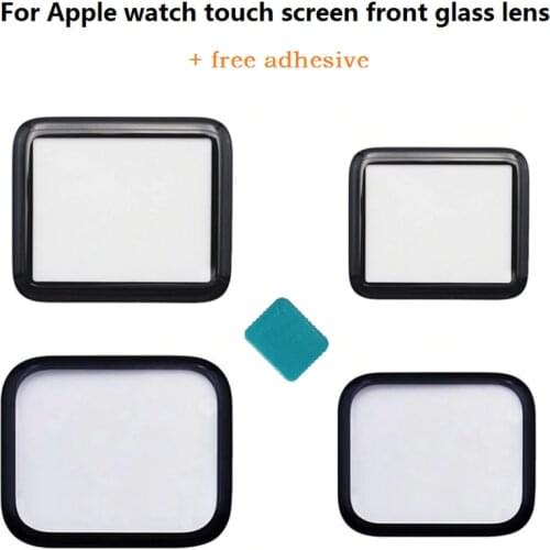 For Apple Watch Series 1 2 3 4 5 6 SE 38/42/40/44mm Touch Screen Digitizer Front Outer Glass Part + Tools Set+ Tempered Glass