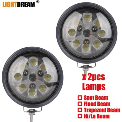 40W Spot/Flood/Trapezoid/Combo Beam 12V 24V Tractor Led Work Light For Driving Truck SUV ATV x2pcs/lots