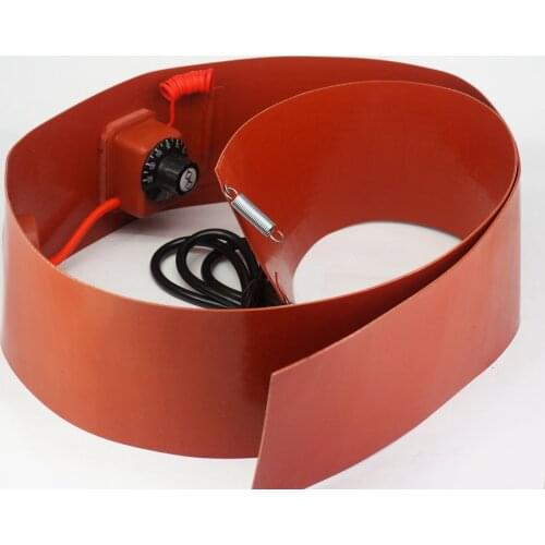 250x1550x1.6mm 1800W 220V Flexible Silicon Band Drum Heater Blanket Oil Biodiesel Plastic Metal Barrel Electrical Wires