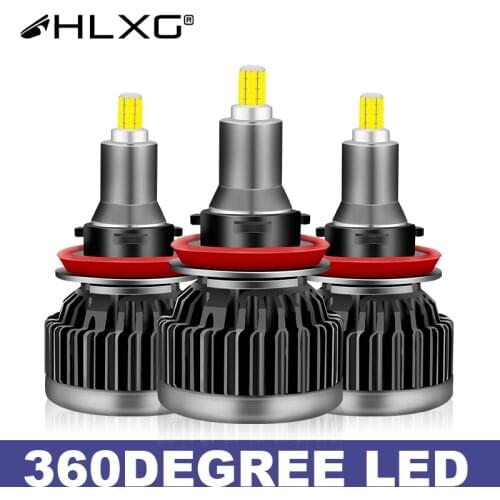 HLXG h1 canbus headlight CSP 20000LM 60W luces turbo led h7 360 H8 H9 H11 9005 9006 HB3 HB4 bulb fog lamp led car Lights lampada