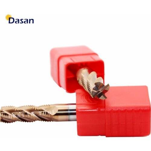 1pcs 16mm Carbide Roughing End mills Long 100mm Milling Cutter HRC58 4Flutes 3F Lathe End Mill Tool for Steel Aluminum Roughing