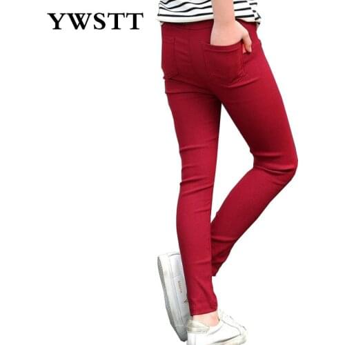 Spiring Leggings Girls 2018 Fashion Elestic Waist Candy Color Skinny Children Pants Girl Pencil Casual Long Pants Girls legging