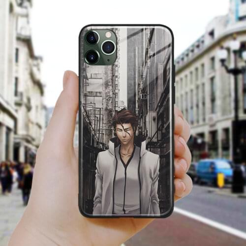 Aizen Sousuke Bleach art Soft Silicone Glass Phone Case Cover Shell For iPhone SE 6 6s 7 8 Plus X XR XS 11 12 Mini Pro Max