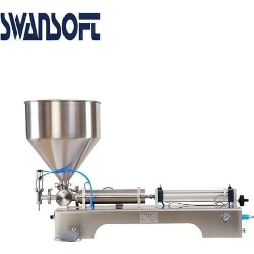 SWANSOFT Pneumatic Volumetric Soft Drink Liquid filling Machine LCD Play Pneumatic Liquid Filler for Oil Water Juice Honey Past