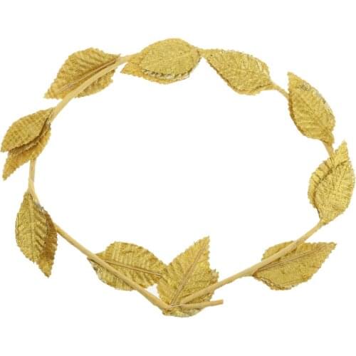 6pcs Gold Wreath Headband Leaves Hair Band Roman Costume Accessory Dress Party
