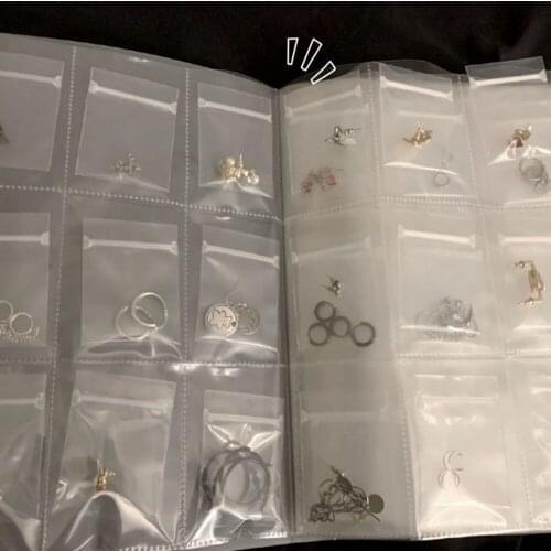 Transparent Jewelry Storage Book For Jewelry Storage Tools Clear Plastic Packaging Books With 50pcs Sealing Bags