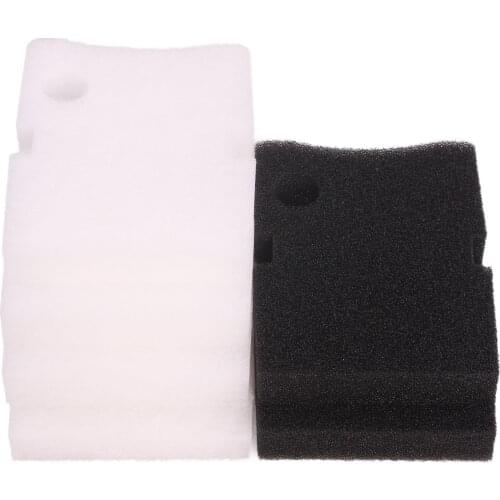 Compatible Filter Foam Set Fit for Hydor Professional 250 / 350 (4x White Floss Pad, 2x Black Coarse)