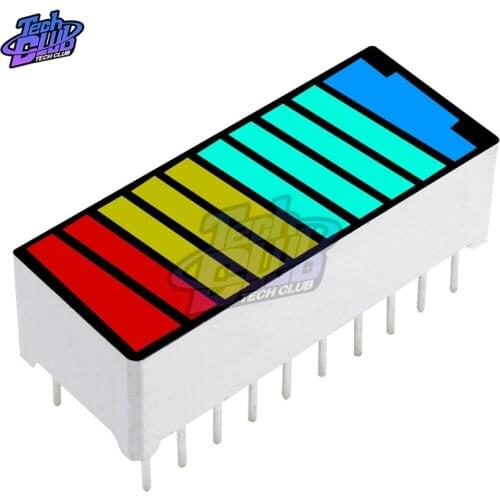 18650 Lithium Battery Capacity Indicator Tester Voltage Meter Voltmeter 10 Segment LED Bargraph 4 Color Display