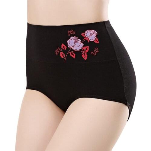 High Rise Underwear Womens Panties Abdominal Briefs Plus Size Cotton Underpants Printed Seamless Calcinhas Girls Panty Ladies