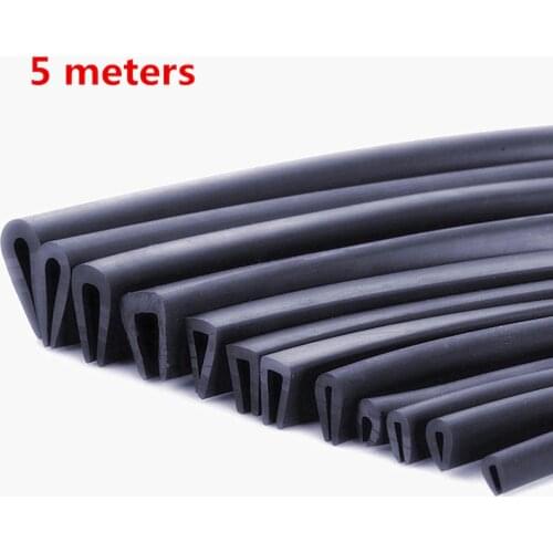 5 Meter U Shaped Rubber Sealing Strip Edge Trim Automobile Door Guard For Glass Metal Wood Panel Board Sheet Cabinet