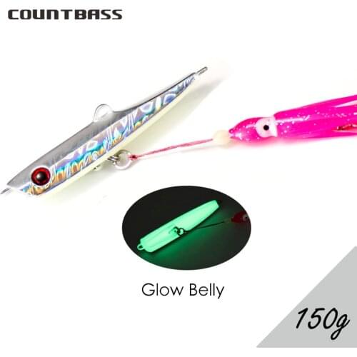 Countbass 150g 5.3oz Bottom Ship Inchiku jigs with Octopus Assist Hook, Top Selling Snapper Jigging lure for fishing Angler