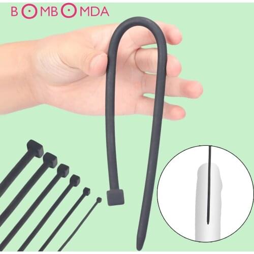 Penis Plug Sex Toys For Men Urethra Catheter No Vibrator Silicone Sex Sound Catheter Urethra Dilator Penis Plug Male Masturbator