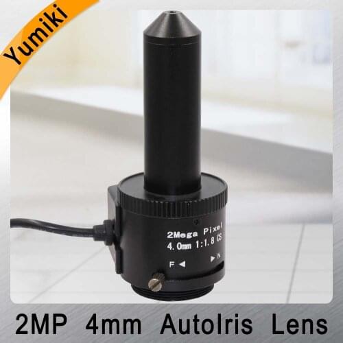 Yumiki 2.0 Megapixel Auto Iris Pinhole lens 4mm 1/3" CS Mount Lens CCTV lens for Machine Vision Lens cameras