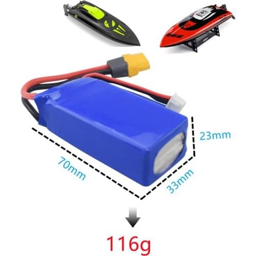 1-3pcs 11.1v 1500mah Lithium Battery For Udirc Udi010 Brushless Motor High-speed Rc Boat, Xt60 Interface Rechargeable Battery