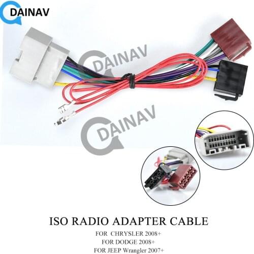12-034 ISO RADIO ADAPTER CABLE FOR CHRYSLER 2008+/DODGE 2008+/JEEP Wrangler 2007