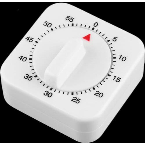 2017 Newest 1Pc Square Plastic 60 Minute Mechanical Kitchen Cooking Timer Food Preparation Baking Alarm Clock Cooking Tool