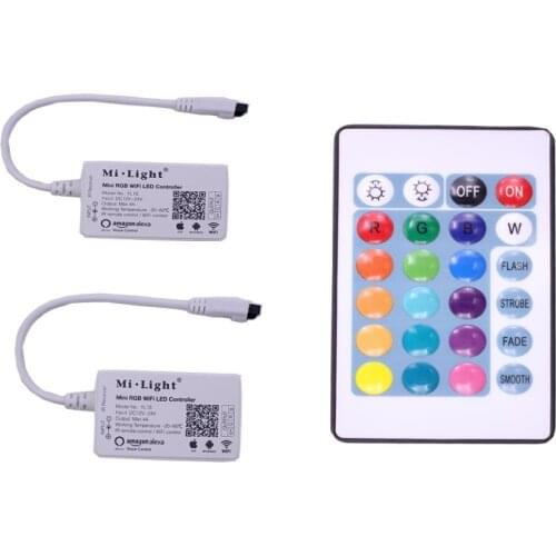 24key IR Remot WiFi Smartphone LED RGB RGBW Controller voice control Android IOS for RGB RGBW RGBWW LED Light Strip 12V mi light