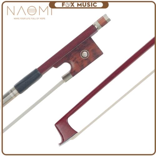 4/4 Size Violin Bow Fiddle Bow Brazilwood Bow Natural Horsehair W/ Snakewood Frog Paris Eye Inlay Well Balance Bow