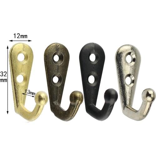 5PCS Cloth Hook Hangers Vintage alloy Wall Hook Rustic Key Coat Bag Hat Hanger Rustic Robe Hooks Single Prong For Home Bathroom