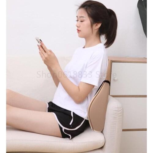 Household multi-functional back support multi-frequency relaxation whole body vibrator intelligent waist massage pillow