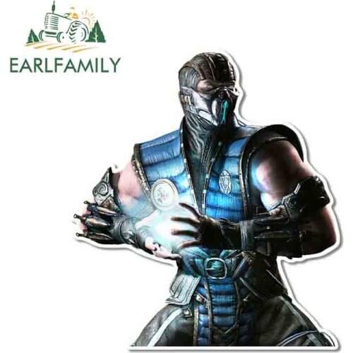 EARLFAMILY 13cm x 11.9cm for Arcade Mortal Combat Smoke Car Stickers Waterproof Windshield RV Decal Refrigerator Vinyl Car Wrap