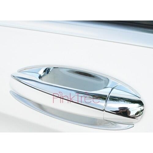 For Mercedes Benz E Class W213 2017 2018 Chrome Door Handle Cover Bowl DecorationTrim Car Styling Accessories