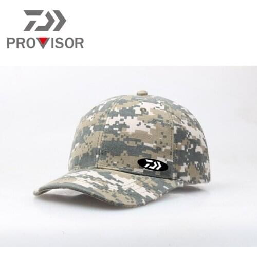 Daiwa Summer Men Fishing Sun Hat Camouflage Wild Fashion Mountaineering Outdoor Baseball Fisherman Sunscreen Cap Fishing Cap